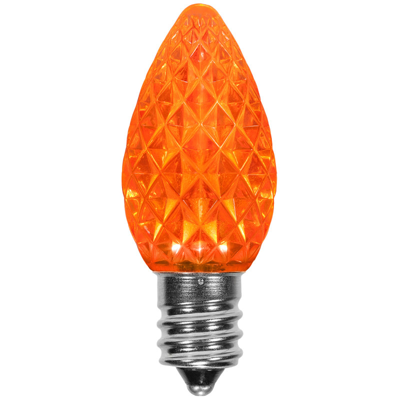 Wintergreen Lighting 25 Watt Equivalent Orange E12/Candelabra LED Light